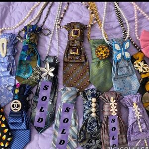 Colorful Necktie Necklaces w/Chain & Pin - Pick 1 Tie $30 Or 2 for $50